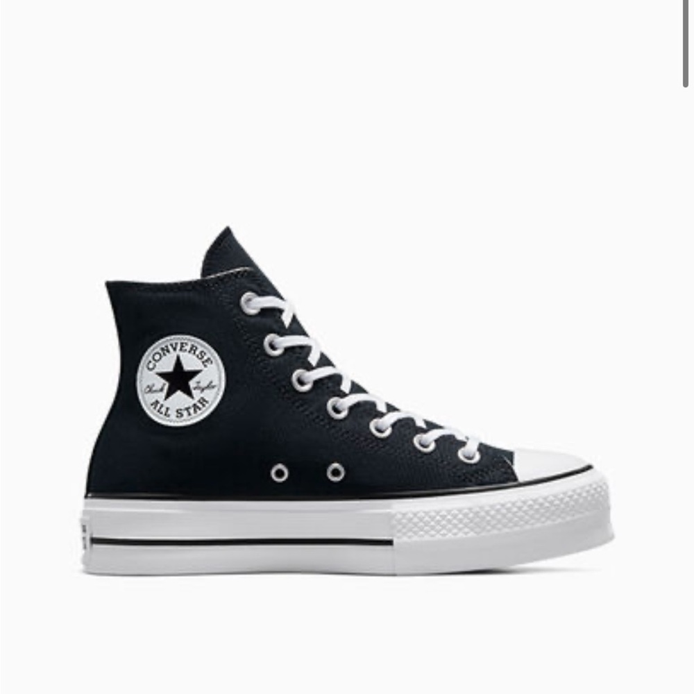 Converse Chuck Taylor All Star Platform Canvas Black Size 9 EUC